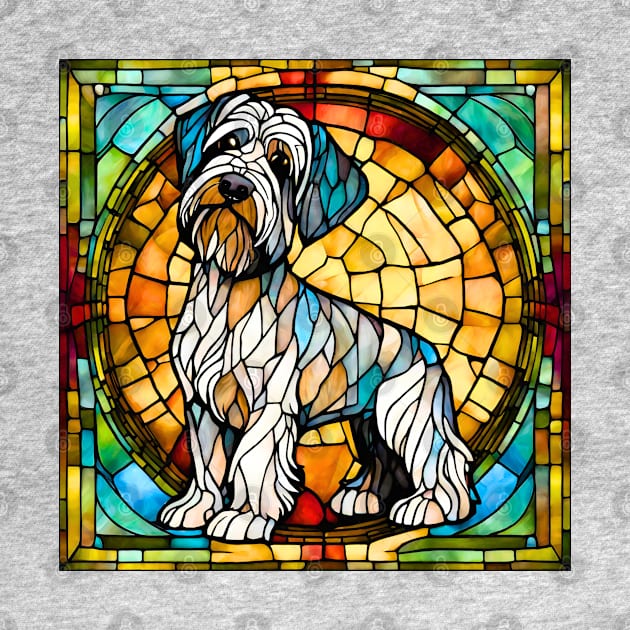 Stained Glass Cesky Terrier by Doodle and Things